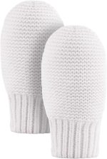 JANGANNSA Basic Winter Baby Mittens Knitted Boys Girls Gloves Warm Fleece Lined Kids Mittens